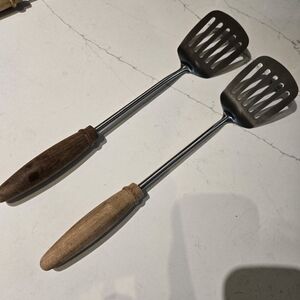 Zara Home Stainless Steel and Wooden Handle Flipper